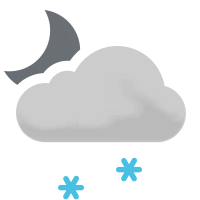 Leichter SchneefallWolkenlos